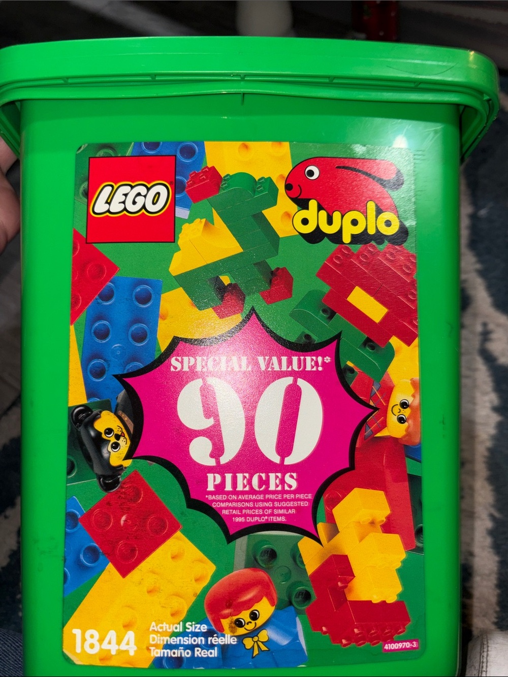 Vintage brand new 90-Piece Building Brick Set - Green Tub